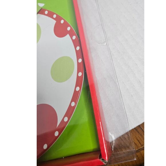 Mud Pie Christmas Holiday Initial "k" Ceramic 8" Cheese Plate & Spreader set NWT - Picture 8 of 9